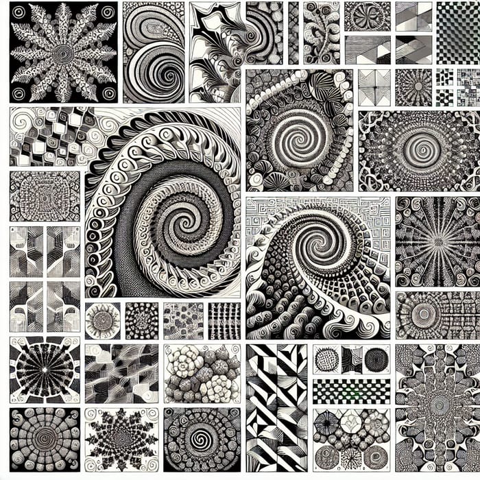 Pattern Collage with Symmetry, Trees, Spirals, and More for Mathematical Problem-Solving