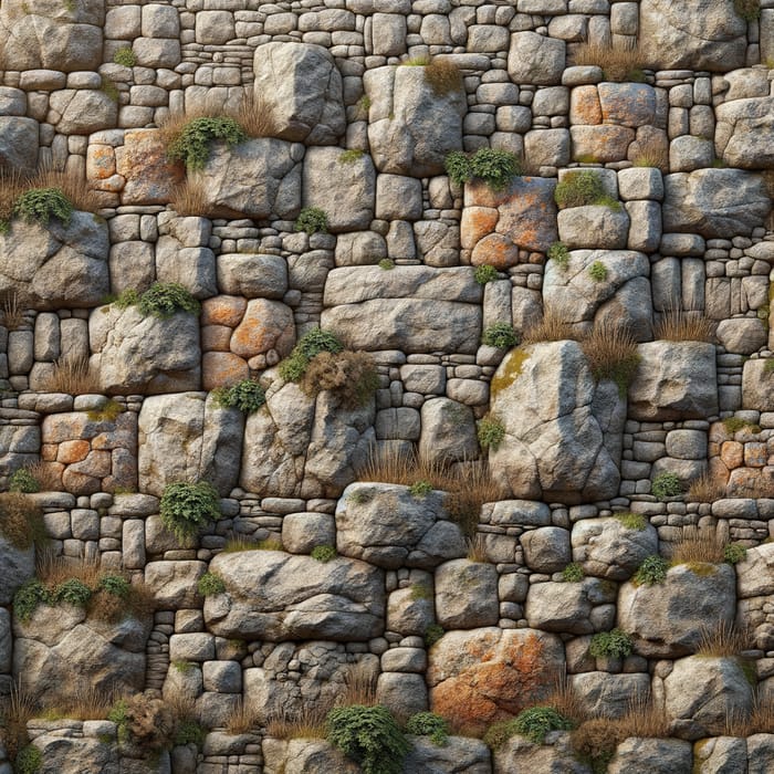 Seamless Rustic Medieval Stone Wall Design