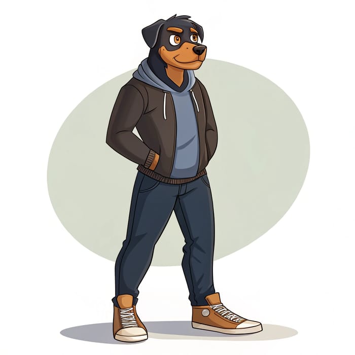 Anthro Male Rottweiler Character Design