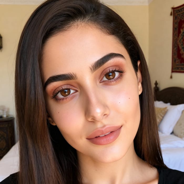 Elegant Moroccan Woman Portrait for TikTok Profile Elegant Moroccan Woman Portrait for TikTok Profile