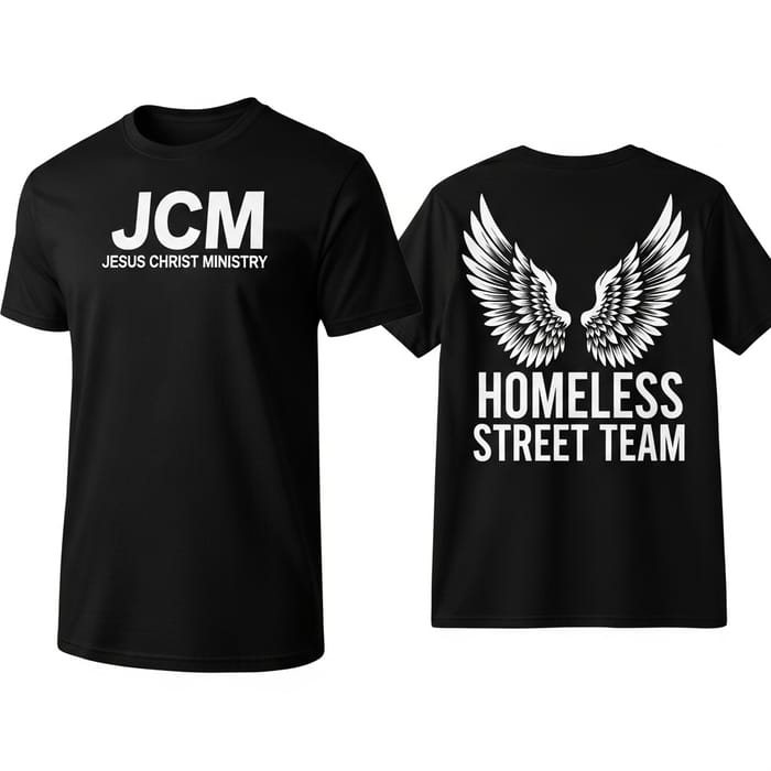 Jesus Christ Ministry Black T-Shirt Design Jesus Christ Ministry Black T-Shirt Design