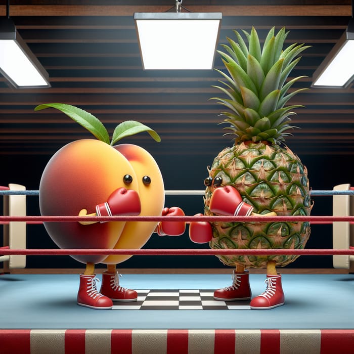 Peach vs Pineapple: A Boxing Match in Style