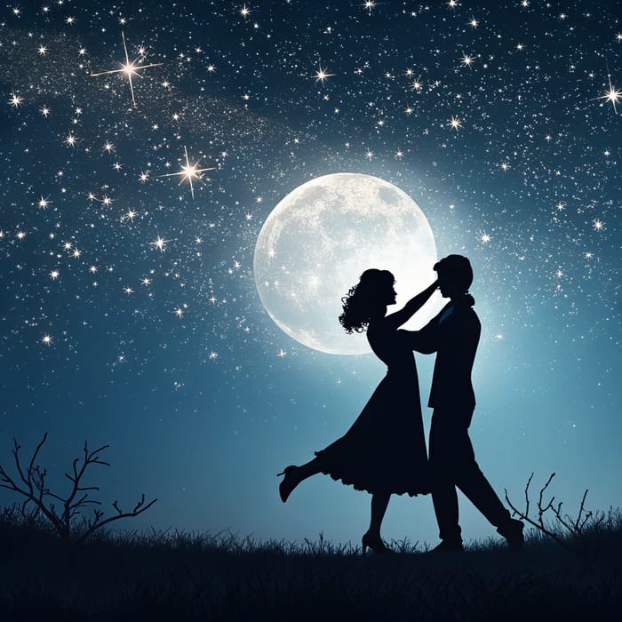 Twin Flame Couple Dancing Under the Stars