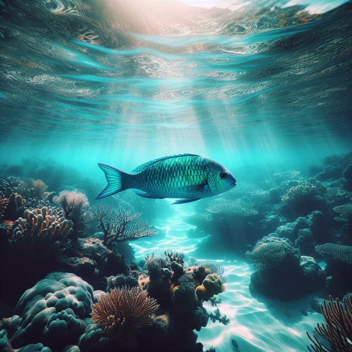 Colorful Tropical Fish Swimming Underwater