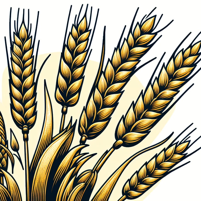 Intricate Wheat Tattoo Design - Nature's Beauty Captured