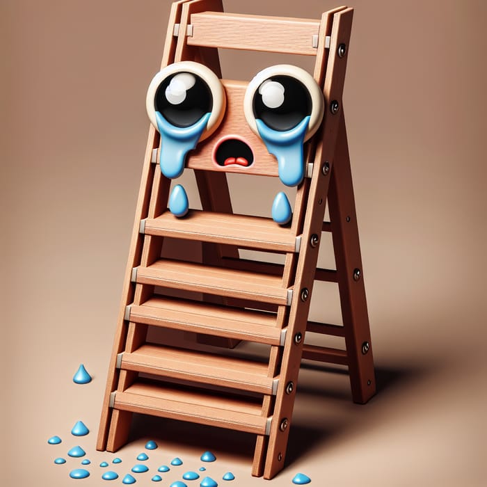 Crying Ladder: A Unique Emotional Illustration