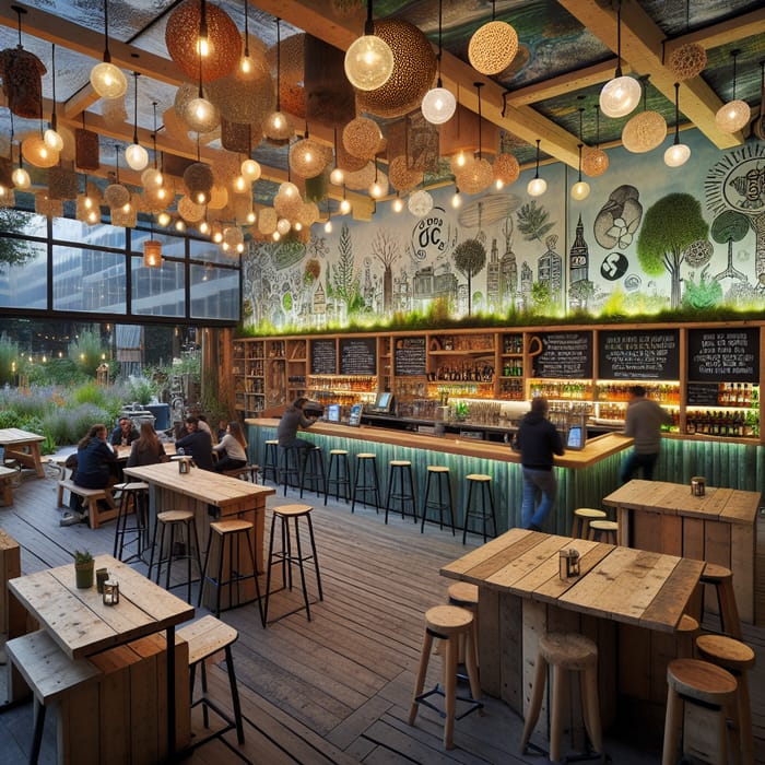 Eco-Friendly Bar: Sustainable Venue & Nature-Themed Decor