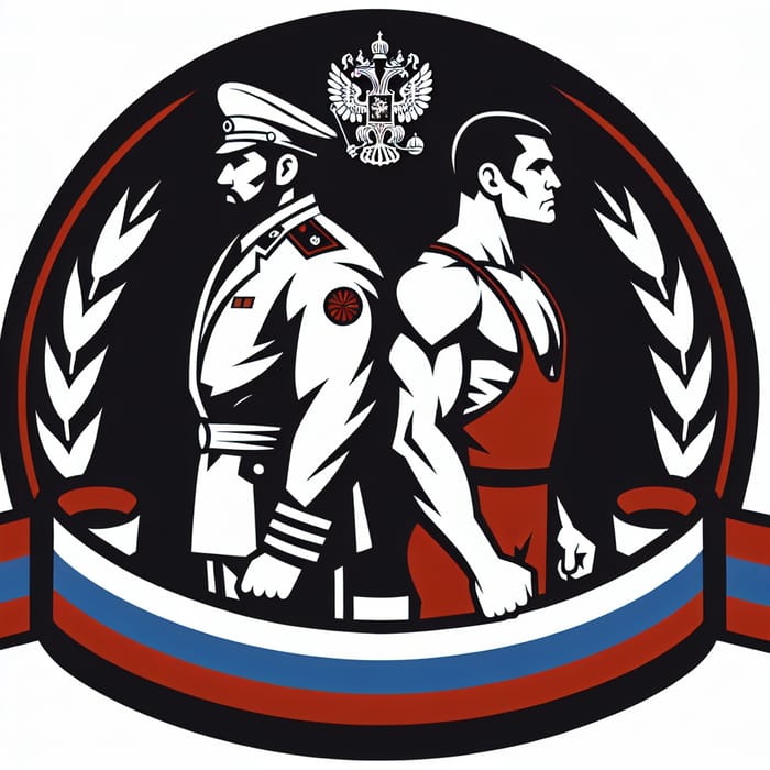 Dynamic Logo of Soldier and Sambo Fighter