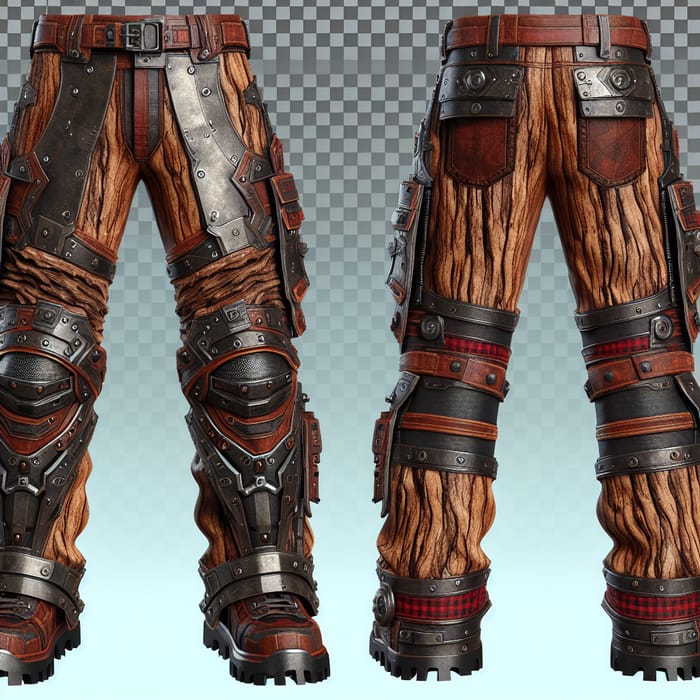 Fantasy Armored Pants with Lumberjack Theme