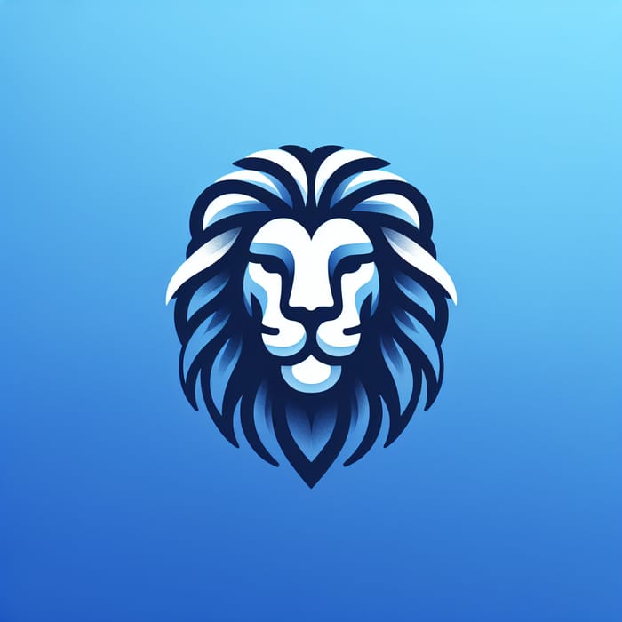 Sky Blue Lion Logo Design