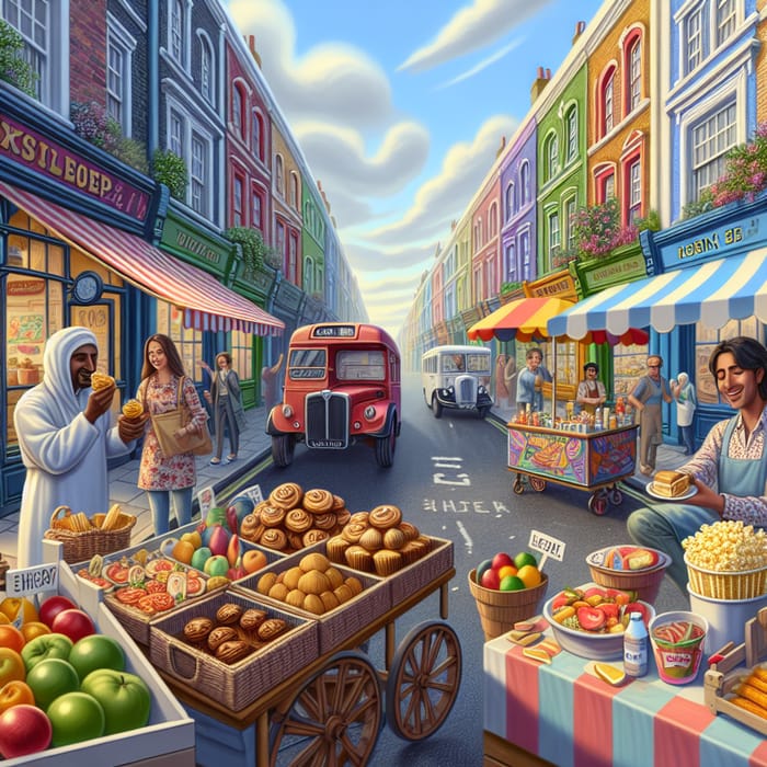 KDI Lane: London's Charm with Street Vendors Galore