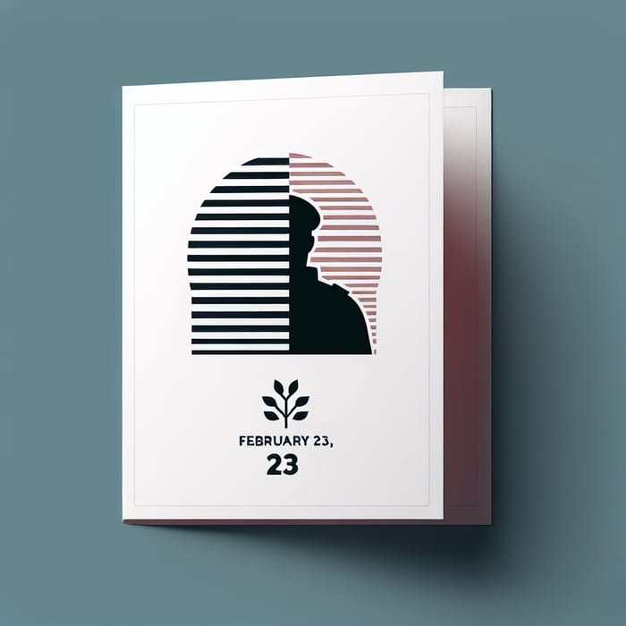 Minimalist Greeting Card for Defender of the Fatherland Day