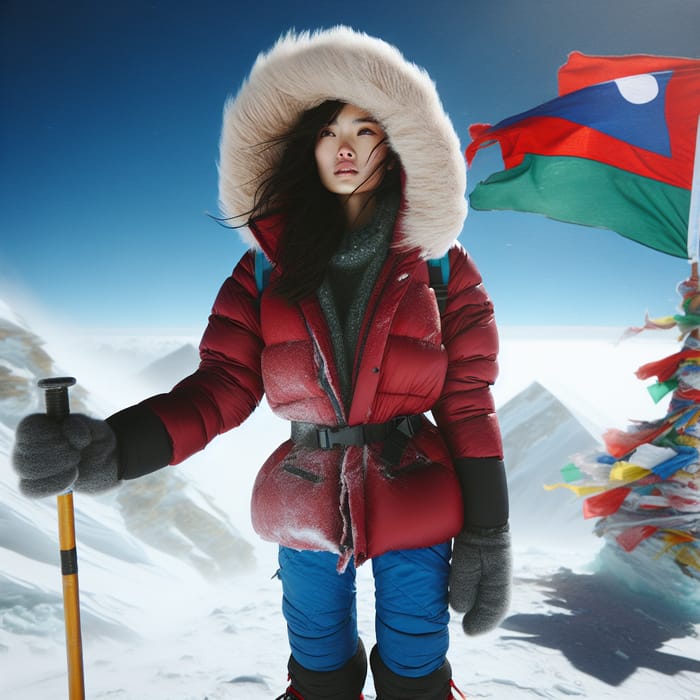 Young Asian Female Conquers Mount Everest | Winter Gear Triumph