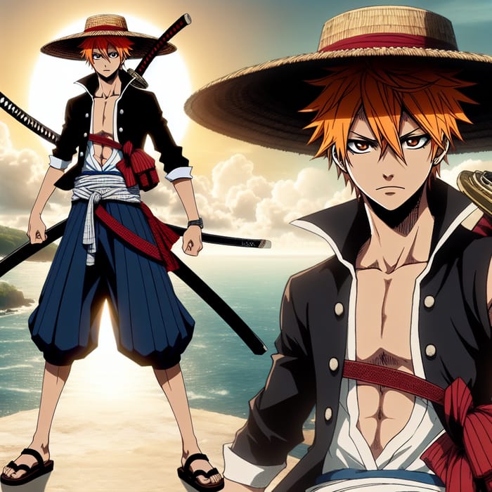 Ichigo Straw Hat Pirate: Epic Crossover Character Design