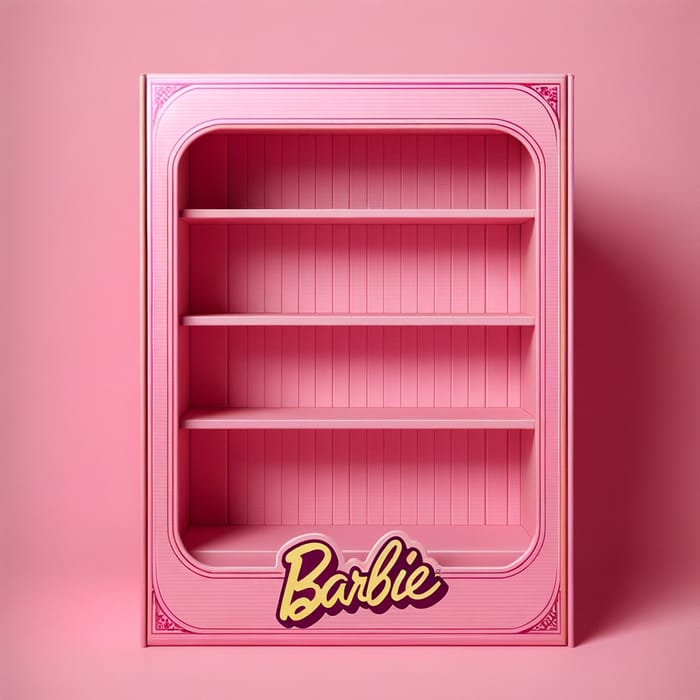 Empty Pink Shelf in Barbie Style Wardrobe