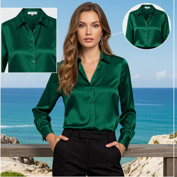 Elegant Satin Blouse for Stylish Women