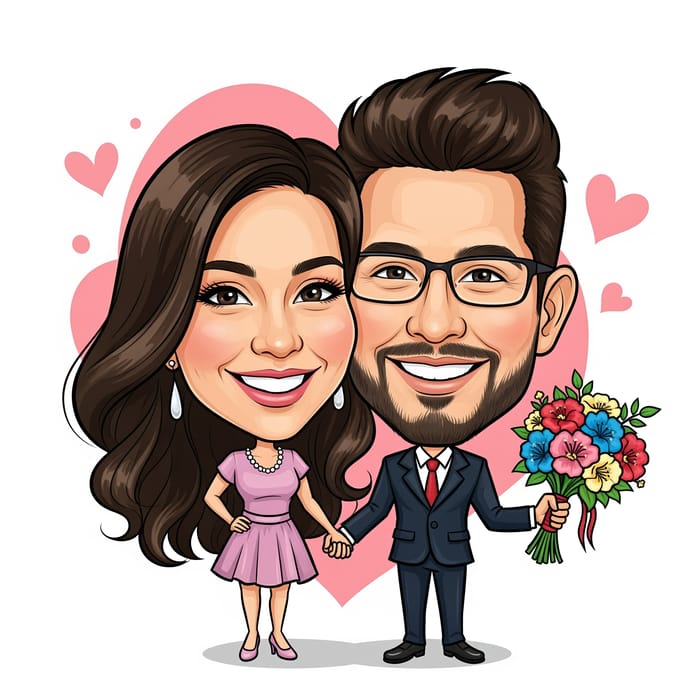 Colorful Anniversary Caricature Illustration Colorful Anniversary Caricature Illustration