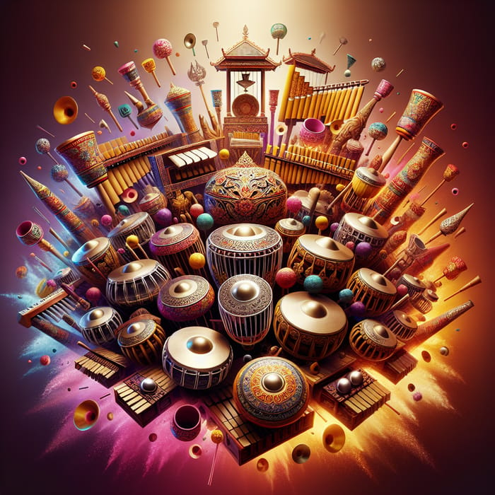 Indonesian Gamelan and Rhythmic Instruments | Energetic Explosion