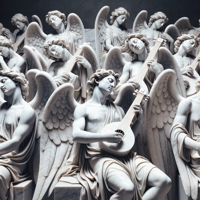 Marble Angels: Sleeping Renaissance Sculptures Playing Instruments in 432 HZ