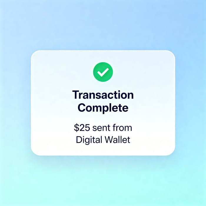Complete Mobile Transaction - Digital Wallet Success Complete Mobile Transaction - Digital Wallet Success