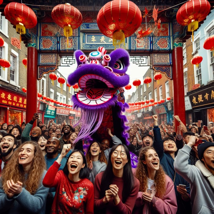 Purple Dragon Celebrates Chinese New Year in Chinatown