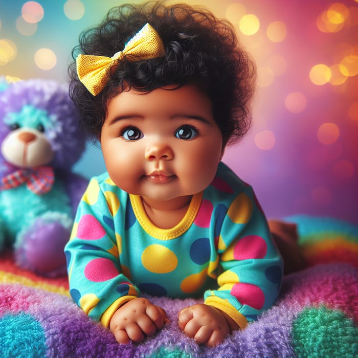 Adorable Baby in Vibrant Colors | Cute Moments