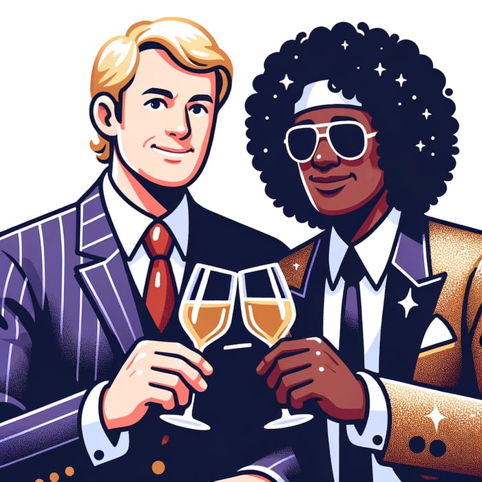 Donald Trump and Michael Jackson Toast Wine Together