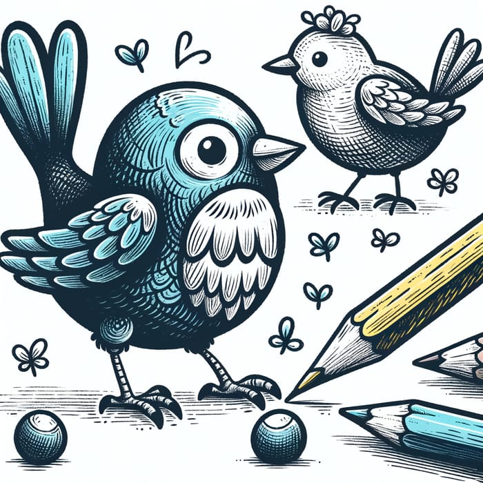 Draw a Bird - Simple Tutorial for Sketching