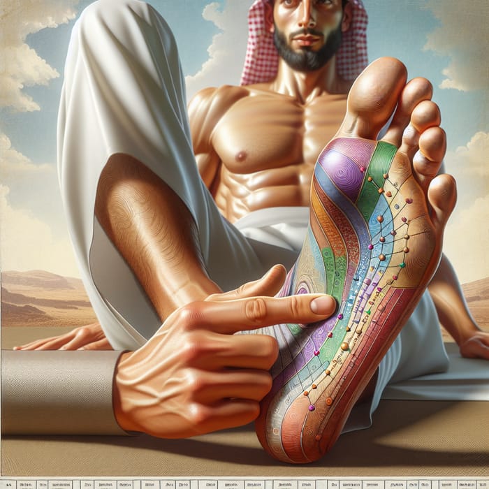 Plantar Reflexology Guide: Holistic Healing Illustration