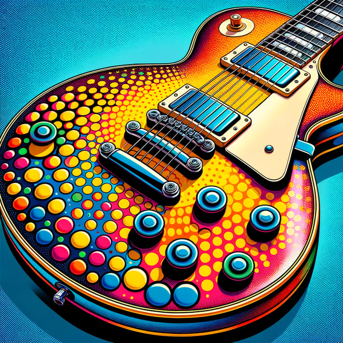 Pop Art Inspired Les Paul Guitar Design