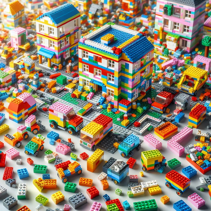 Colorful and Creative Lego Bricks Display