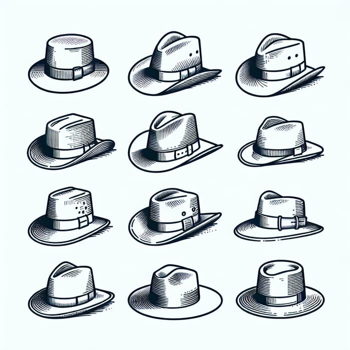 Minimalist Illustrations of Twenty Hats | Swiss Design