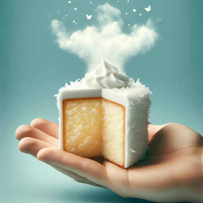 Fluffy Coconut Cake with Sweet Vanilla Vapor