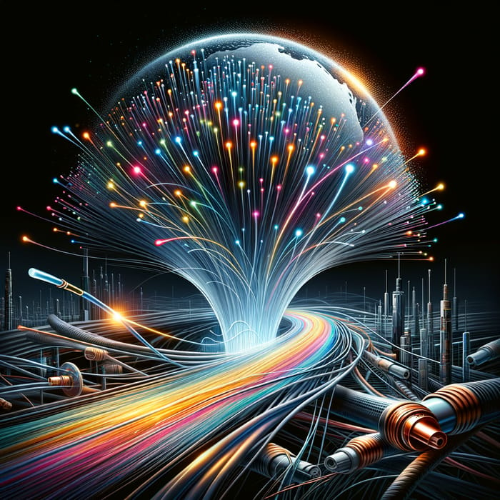 Stunning Fibre Optics Illustration: Data in Color