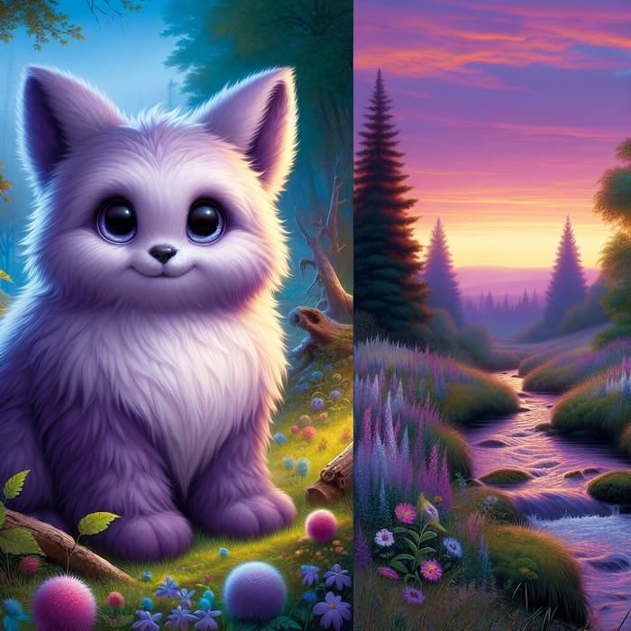 Tranquil Lavender Furry Creature