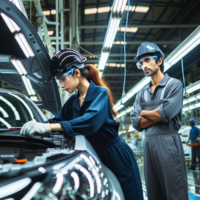 Automotive Assembly: Witnessing Windshield Wiper Installation