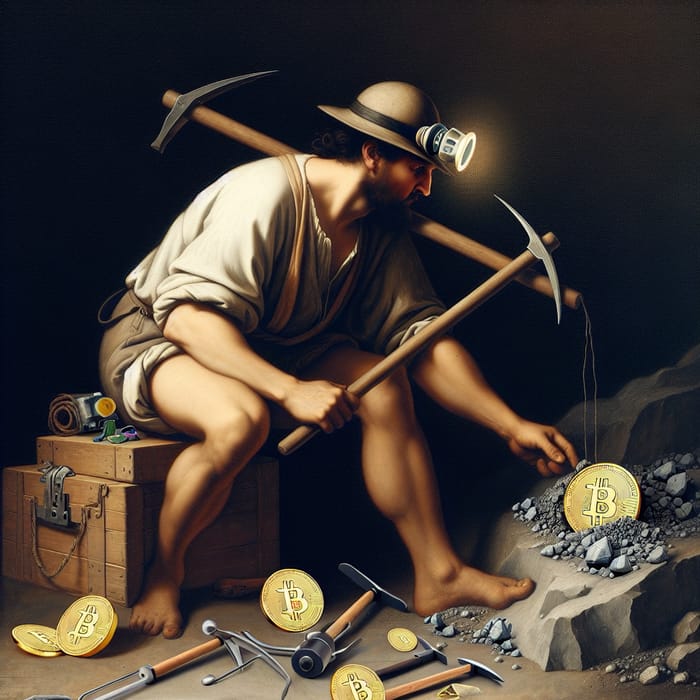 Da Vinci Mining for Pi Crypto Gems - Renaissance Style Art