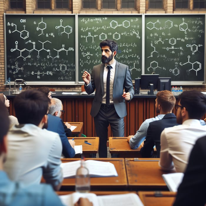 Inorganic Chemistry Professor Inspiring Iranian University Class