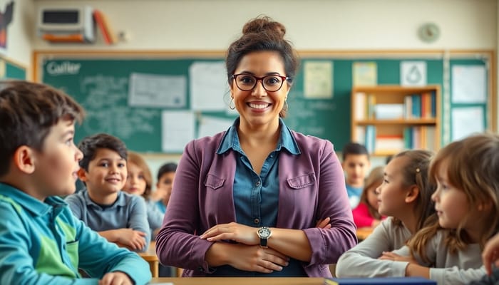 Caring Teacher in a Joyful Classroom