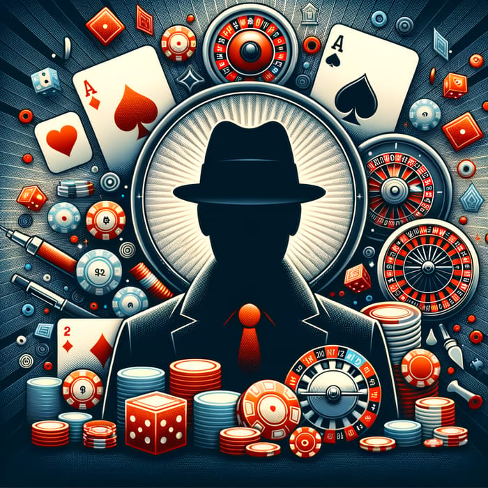 Anonymous Gambling Profile Picture Design with Silhouette