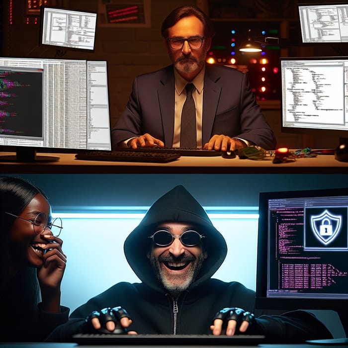 Hilarious Cybersecurity Meme: The Hacker vs. The Exec