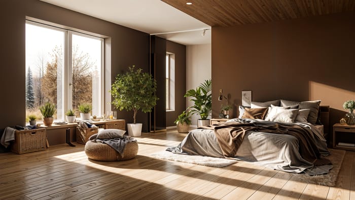 Contemporary Bedroom Design Ideas in Warm Earth Tones