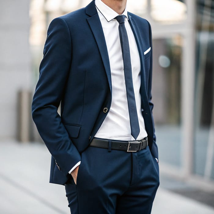 Stylish Office Suit - Half Body Image