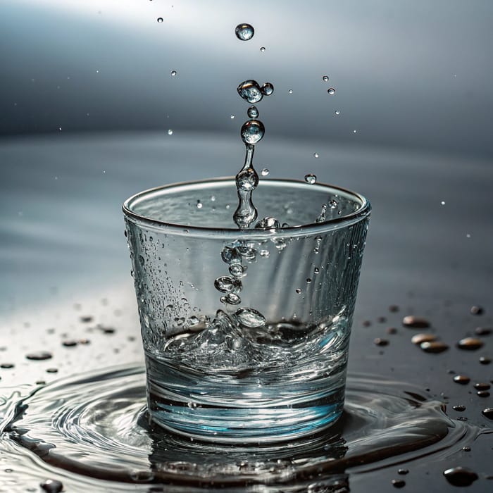 Water Dropping Inside a Cup - Captivating Moments