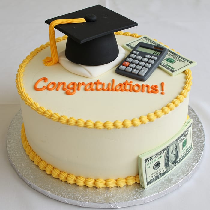 Graduation Cake for Accounting Degree Celebration