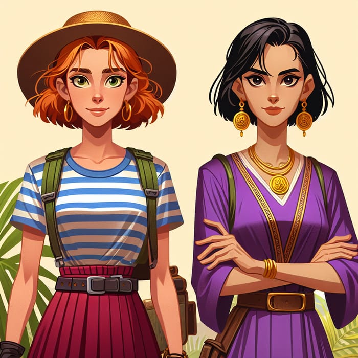 Nami and Robin: Adventurous Women in Tropical Setting