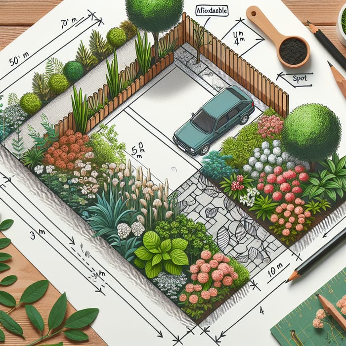 Cost-Effective Garden Design with Car Parking