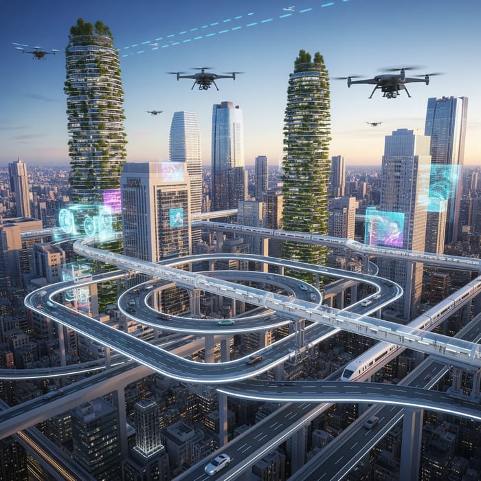 Futuristic City Imagined with Present Technology Futuristic City Imagined with Present Technology