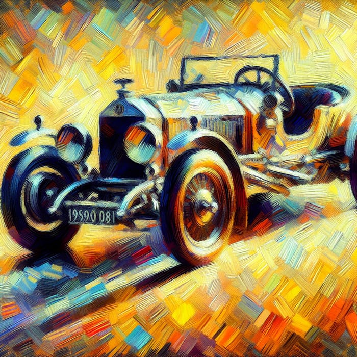 Abstract Car Art in Impressionist Style