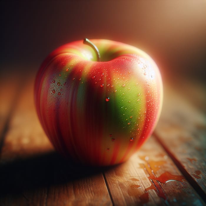 Fresh and Vibrant Ripe Apple